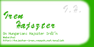 iren hajszter business card